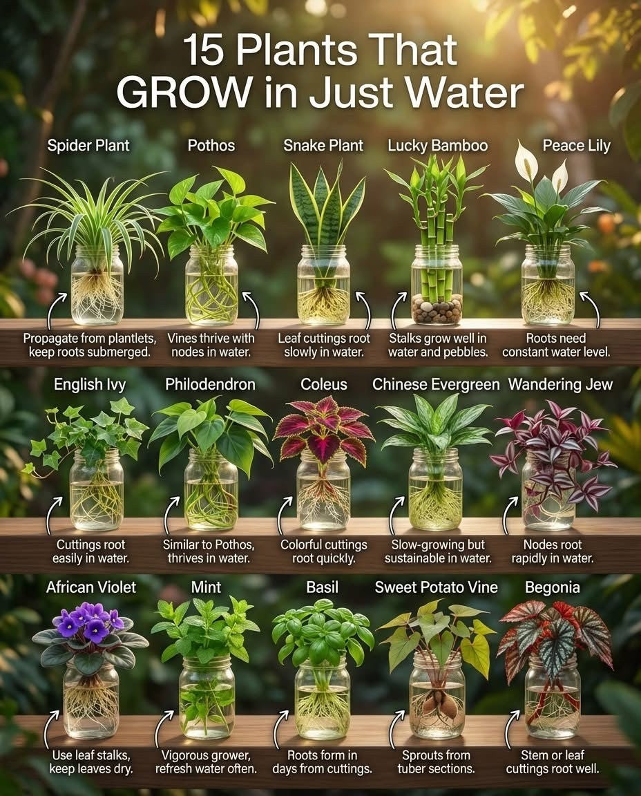 15 Plants that Grow in Just Water