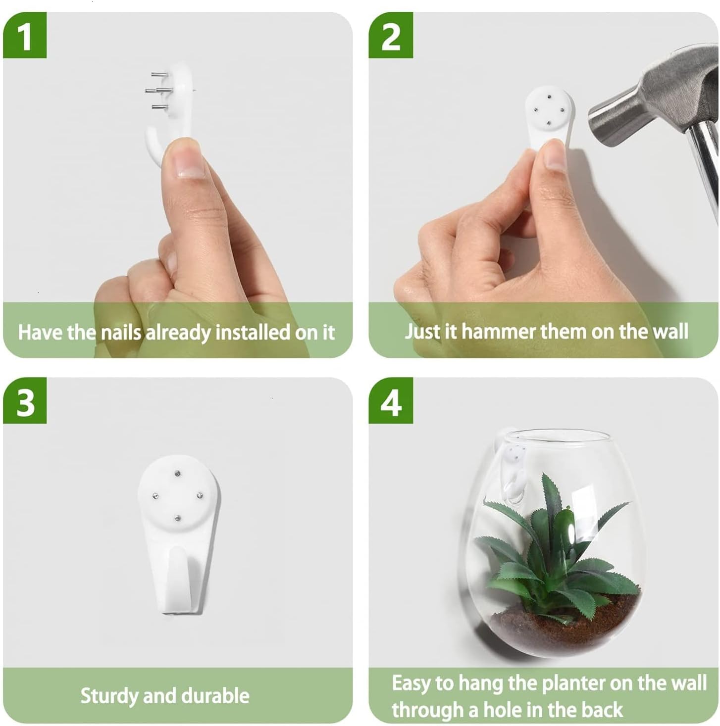 Wall-Mounted Glass Eco Planter - Water Drop