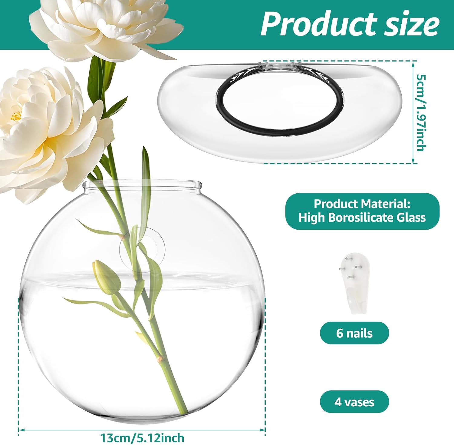 Wall-Mounted Glass Eco Planter – Oval