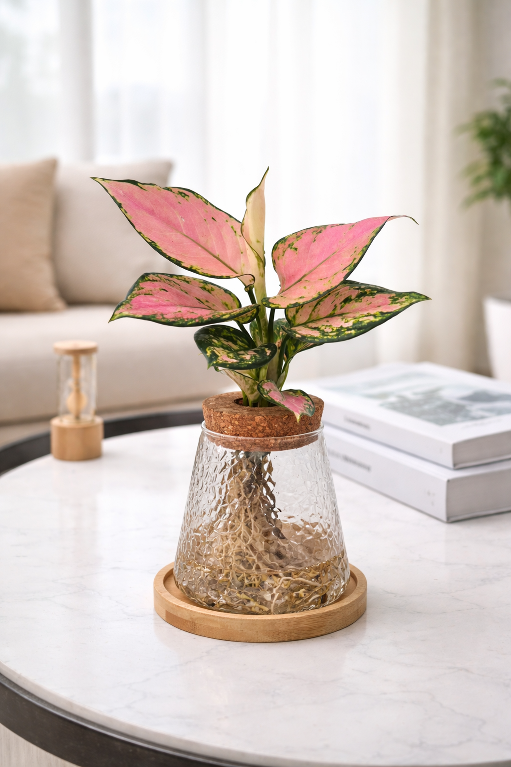 Cylindrical Eco Glass Planter - Hammer