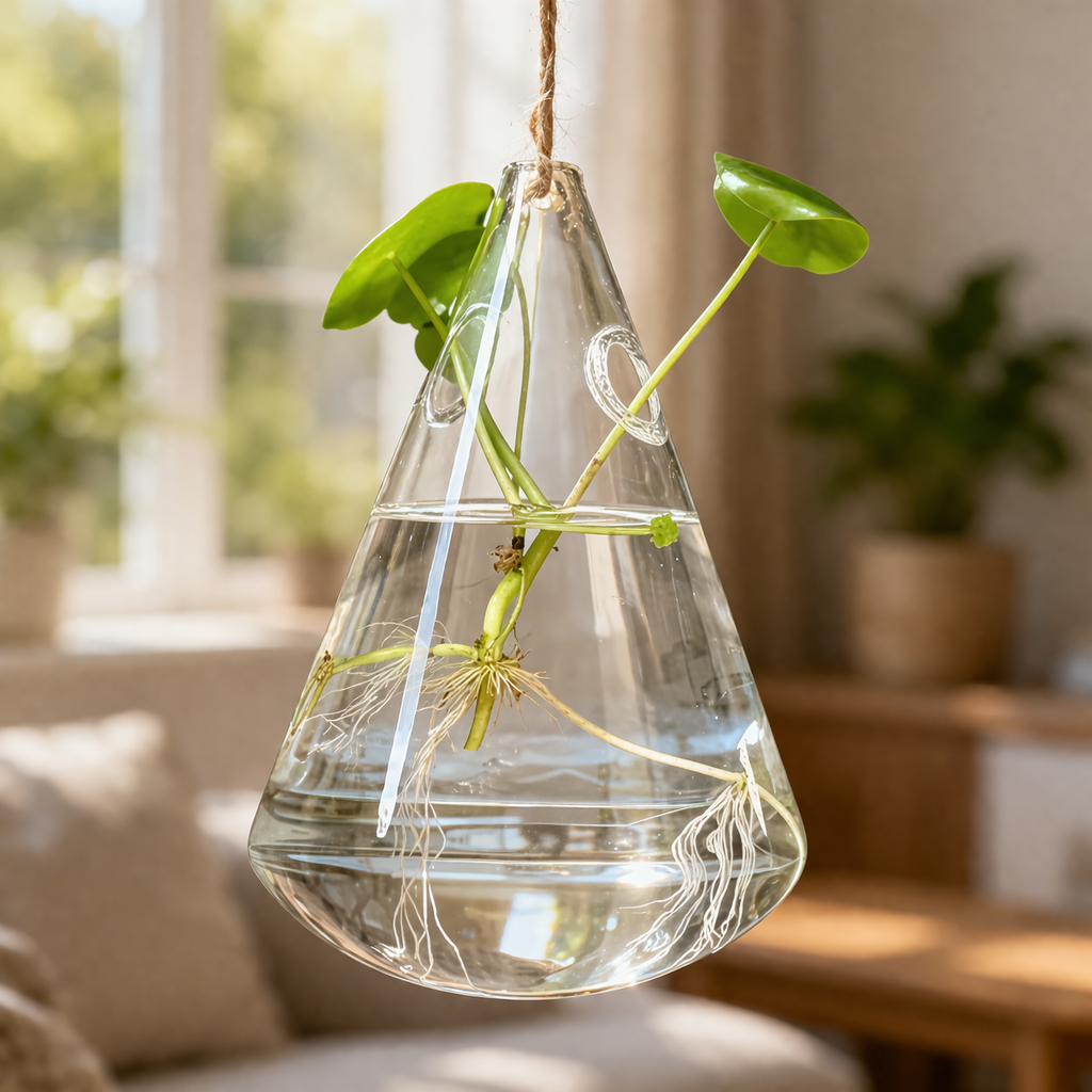 Suspended Hydro Glass Planter - Water Drop