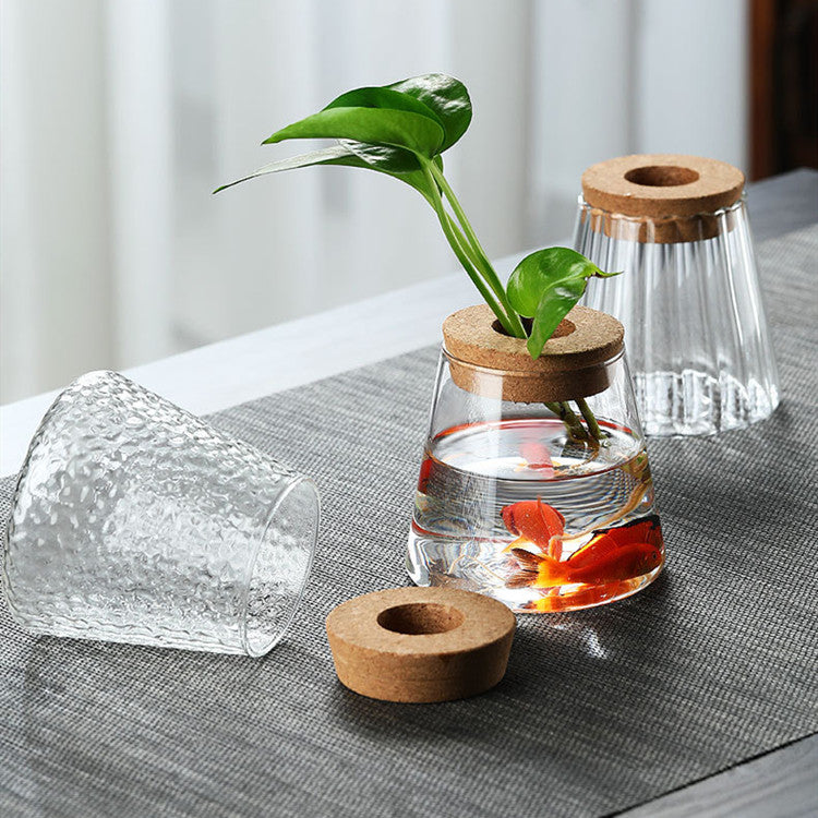 Cylindrical Eco Glass Planter - Hammer