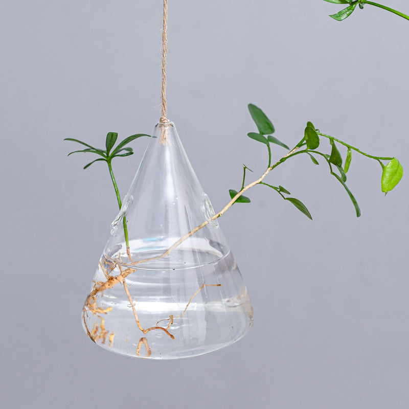 Suspended Hydro Glass Planter - Triangle