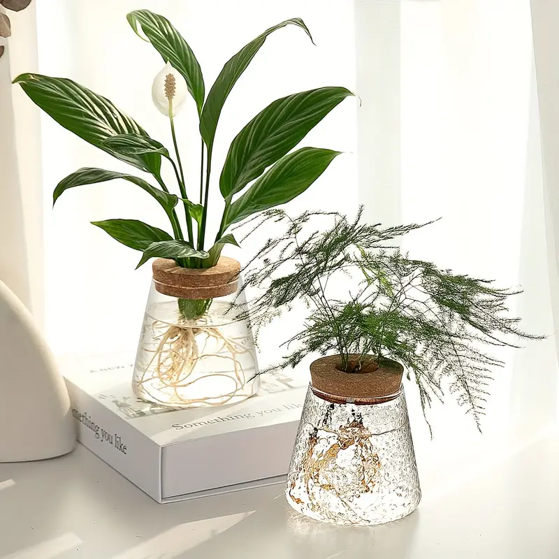Cylindrical Eco Glass Planter - Ribbed