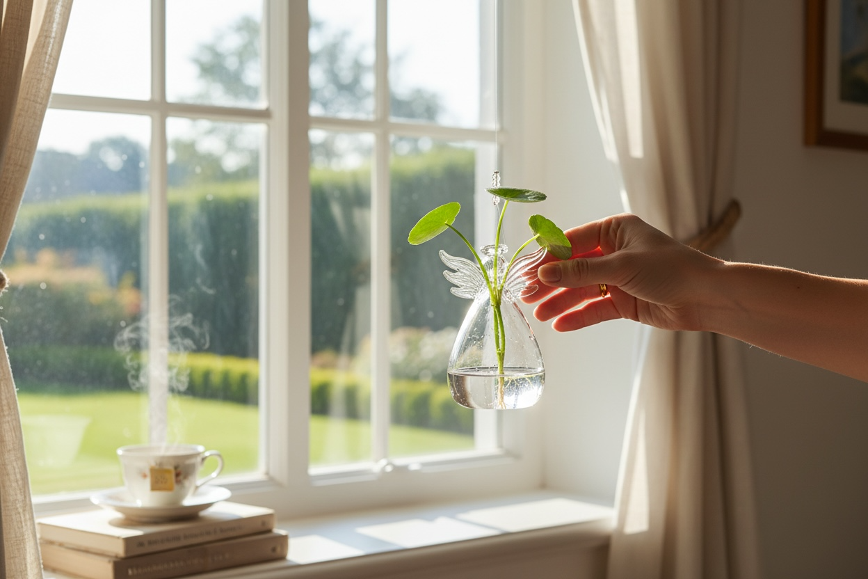 Suspended Hydro Glass Planter - Angel