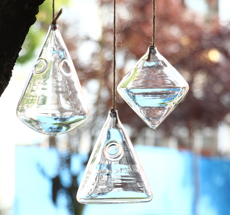 Suspended Hydro Glass Planter - Triangle