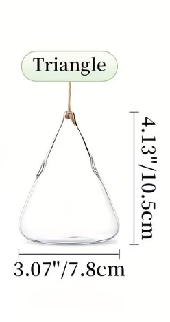 Suspended Hydro Glass Planter - Triangle