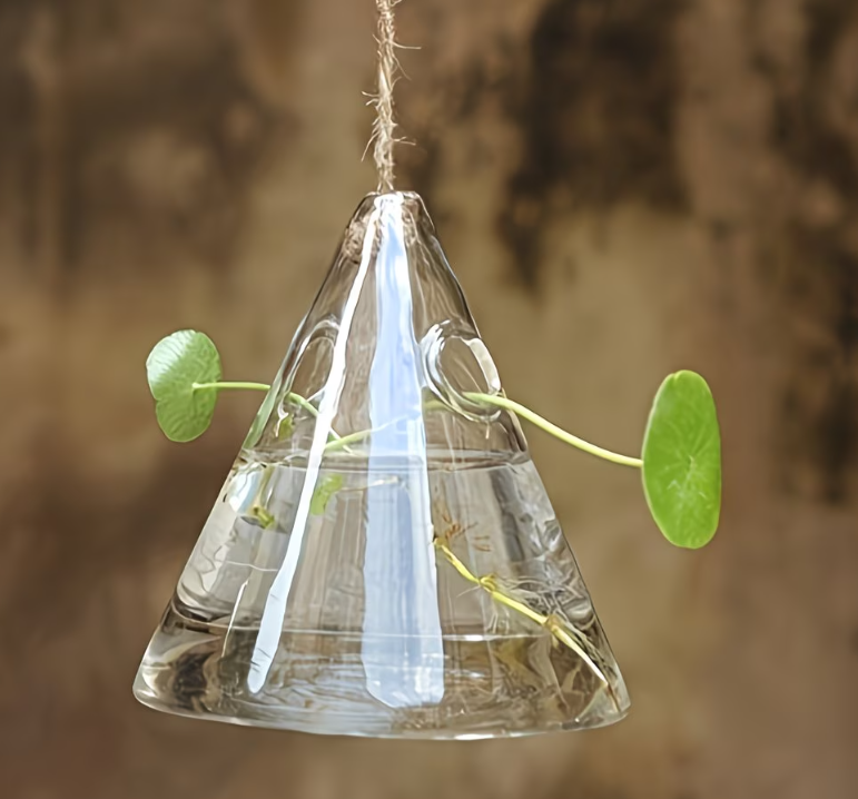 Suspended Hydro Glass Planter - Triangle