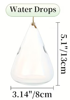 Suspended Hydro Glass Planter - Water Drop