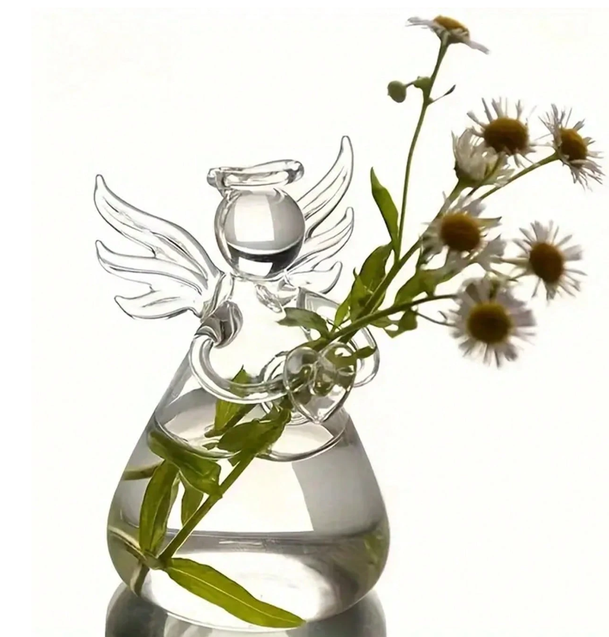 Suspended Hydro Glass Planter - Angel