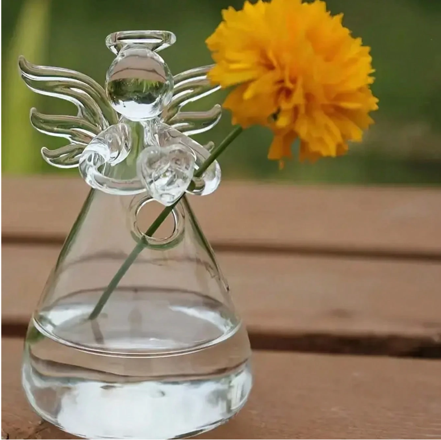 Suspended Hydro Glass Planter - Angel