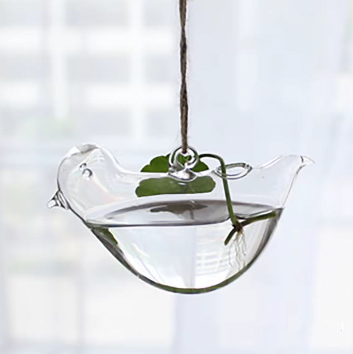 Suspended Hydro Glass Planter - Sparrow