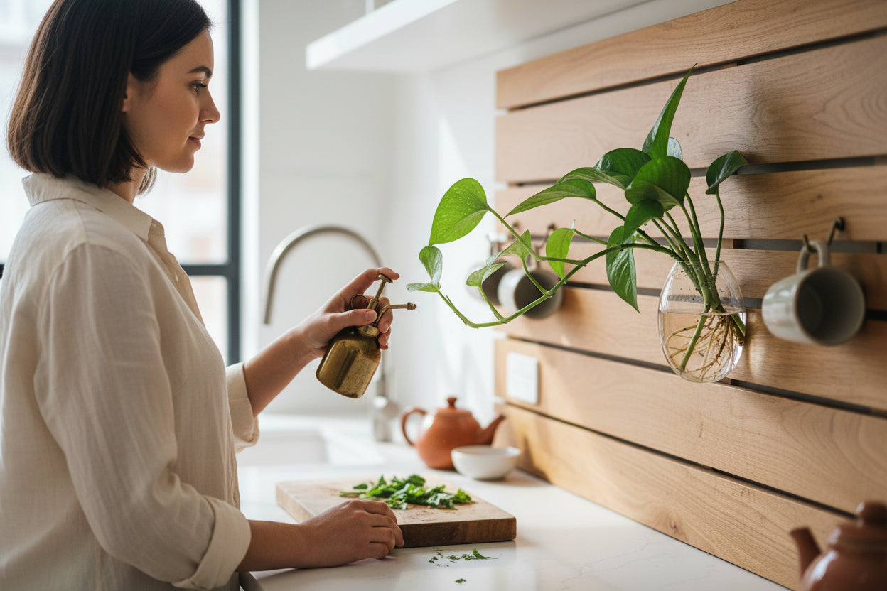 Wall-Mounted Glass Eco Planter - Water Drop