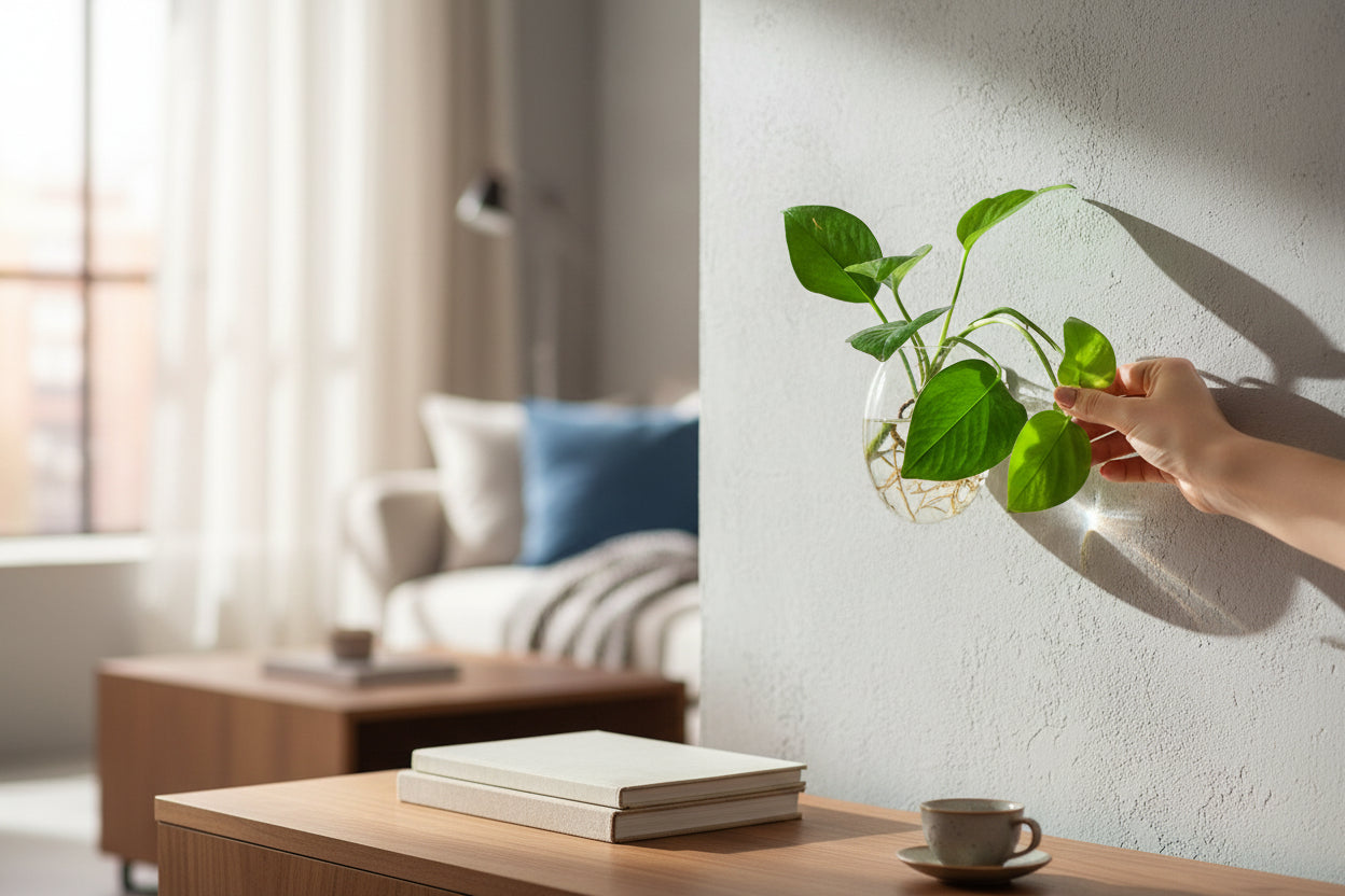Wall-Mounted Glass Eco Planter - Water Drop